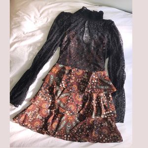 BCBGeneration Lace Overlay Dress